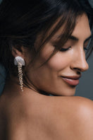 Freya Rose HAKURO IVORY earrings featuring elegant ivory-colored designs with intricate details on the earrings.