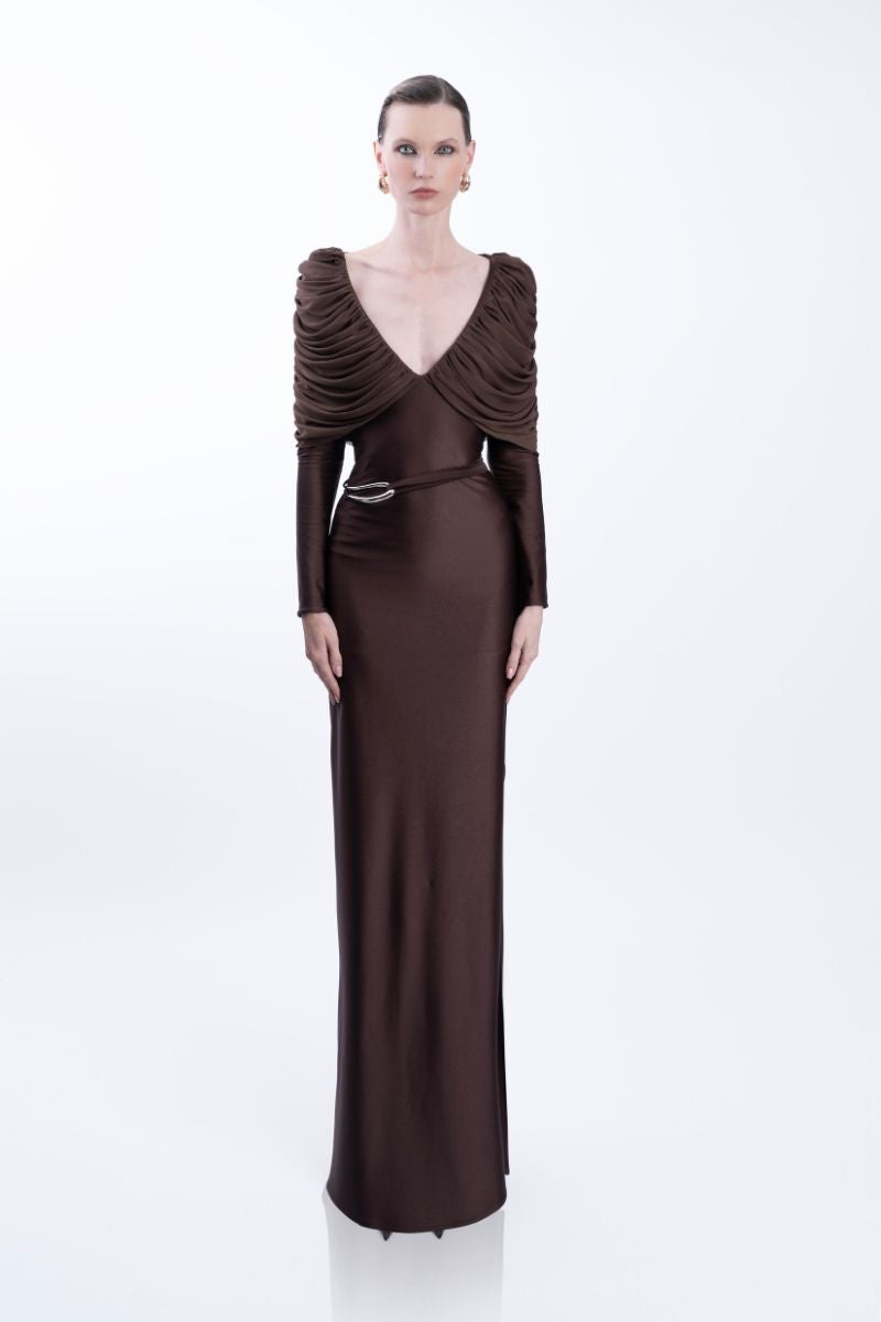 DAKOTA DRESS IN TAUPE - CULT MIA