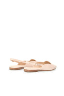 Vikele Studio blush nude slingback flats sandals with pointed toe and low heel, stylish and comfortable for everyday wear.