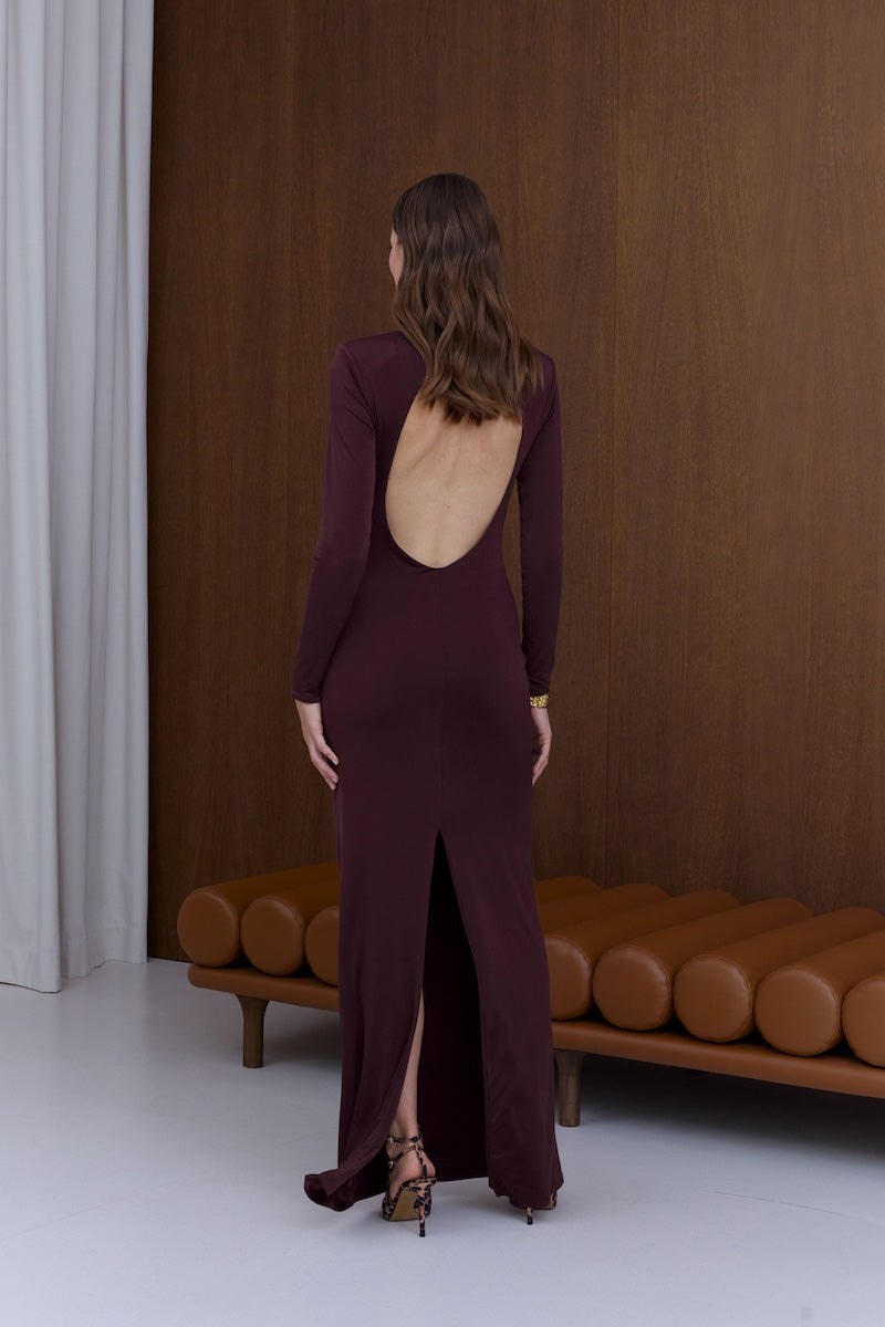 open back maxi dress casual SPINE OPEN BACK (MAXI DRESS)