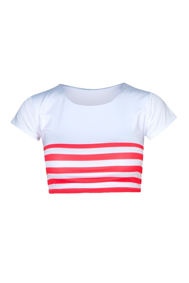 MATHILDE TOP AND BANES BOTTOM BIKINI IN CHERRY STRIPES - CULT MIA