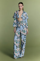Nur Karaata Tropic Twist co-ord set featuring a stylish matching top and shorts in vibrant tropical print.