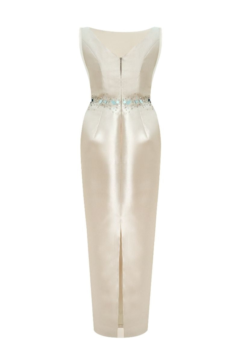 CHARMING BEADED PENCIL MAXI DRESS - CULT MIA
