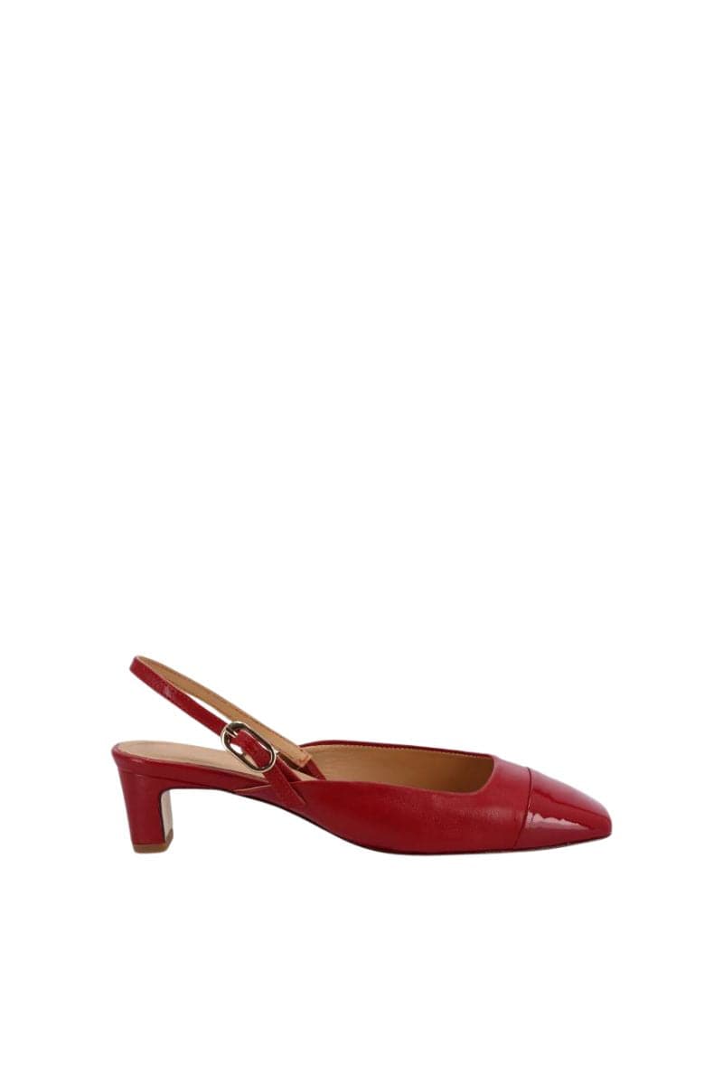 LINDY BLISS RED LEATHER PUMPS - CULT MIA