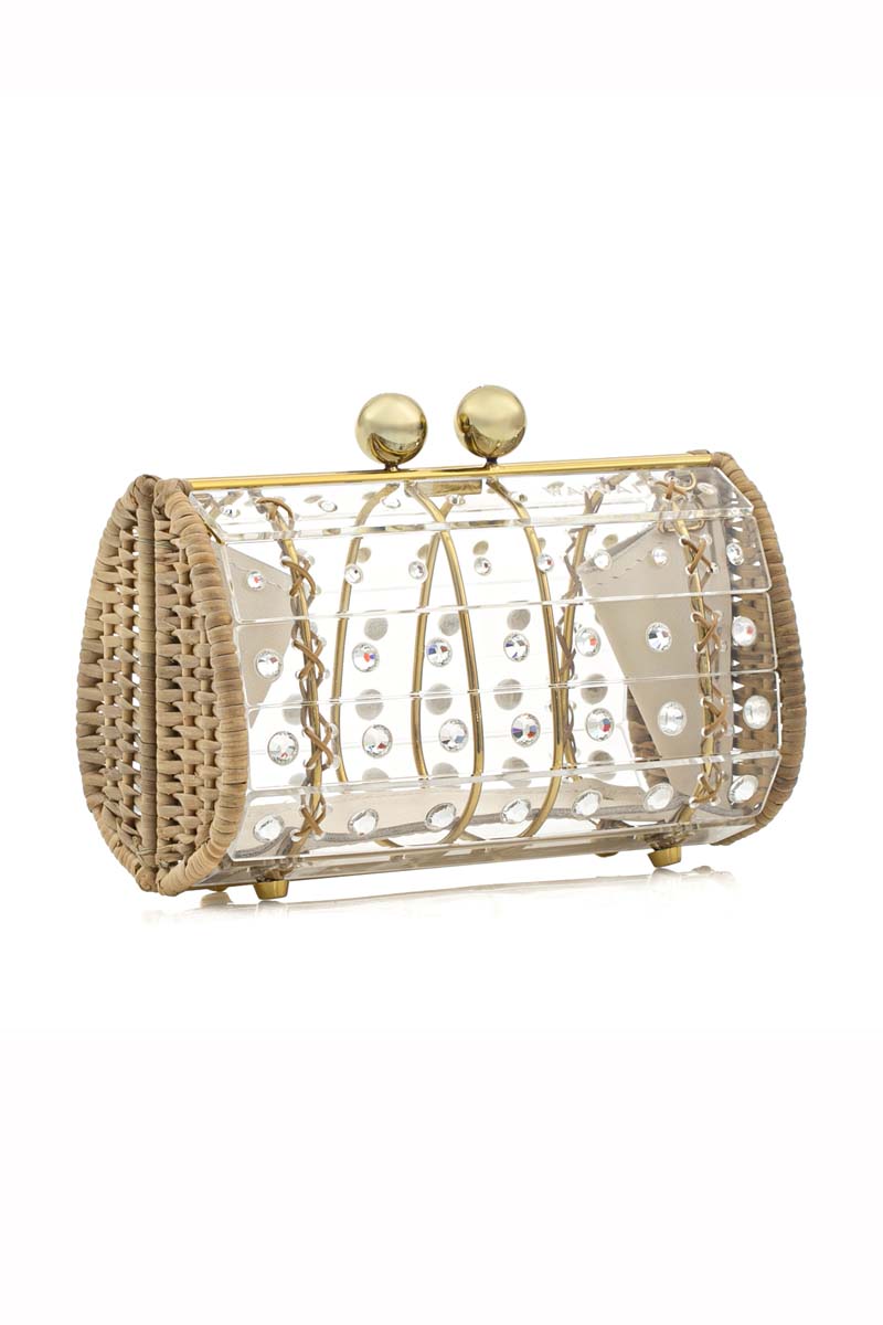 STRASS IN CRYSTAL CLUTCH - CULT MIA
