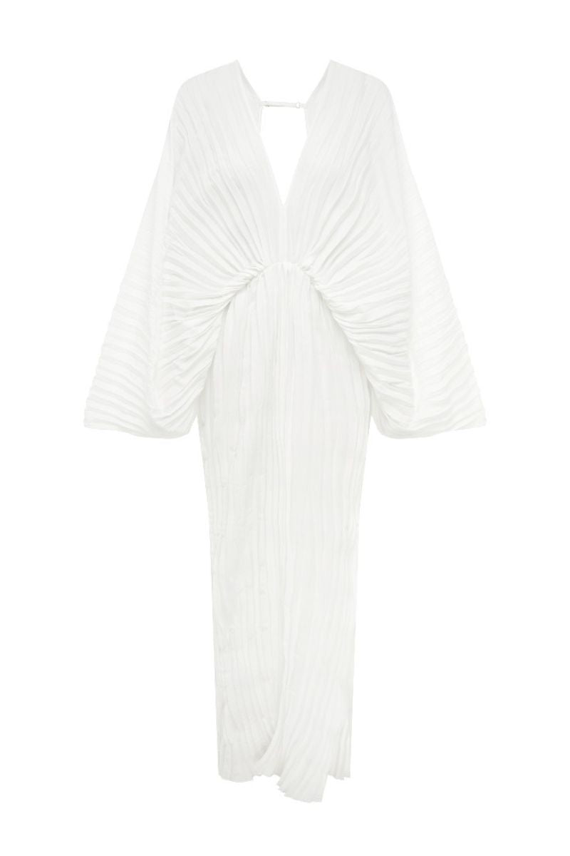 DE LUXE GOWN IN BLANC CREPE - CULT MIA