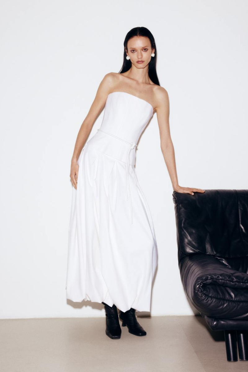 BALLOON IVORY MIDI SKIRT - CULT MIA