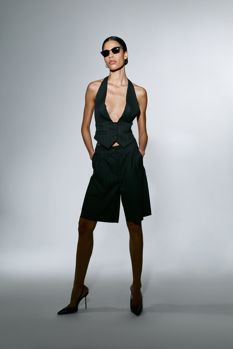 BERMUDA DARK GRAY SHORTS - CULT MIA