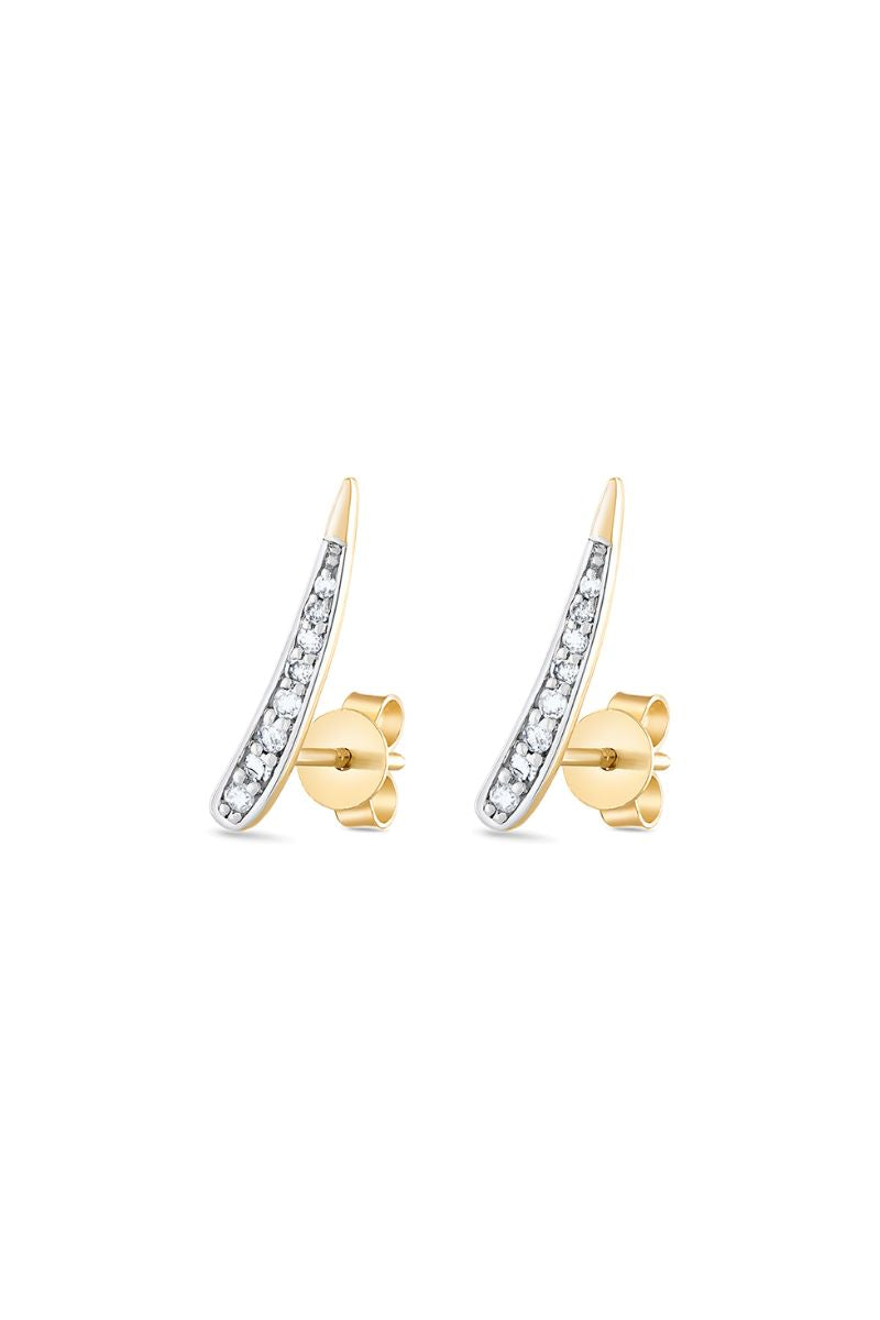 Sara Shala Comete Diamond Earrings featuring sparkling diamonds set in elegant earring design.