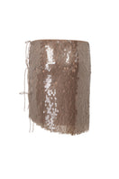Suncillo brown sequins midi skirt with shimmering sequined fabric and a stylish, elegant design for fashionable wear