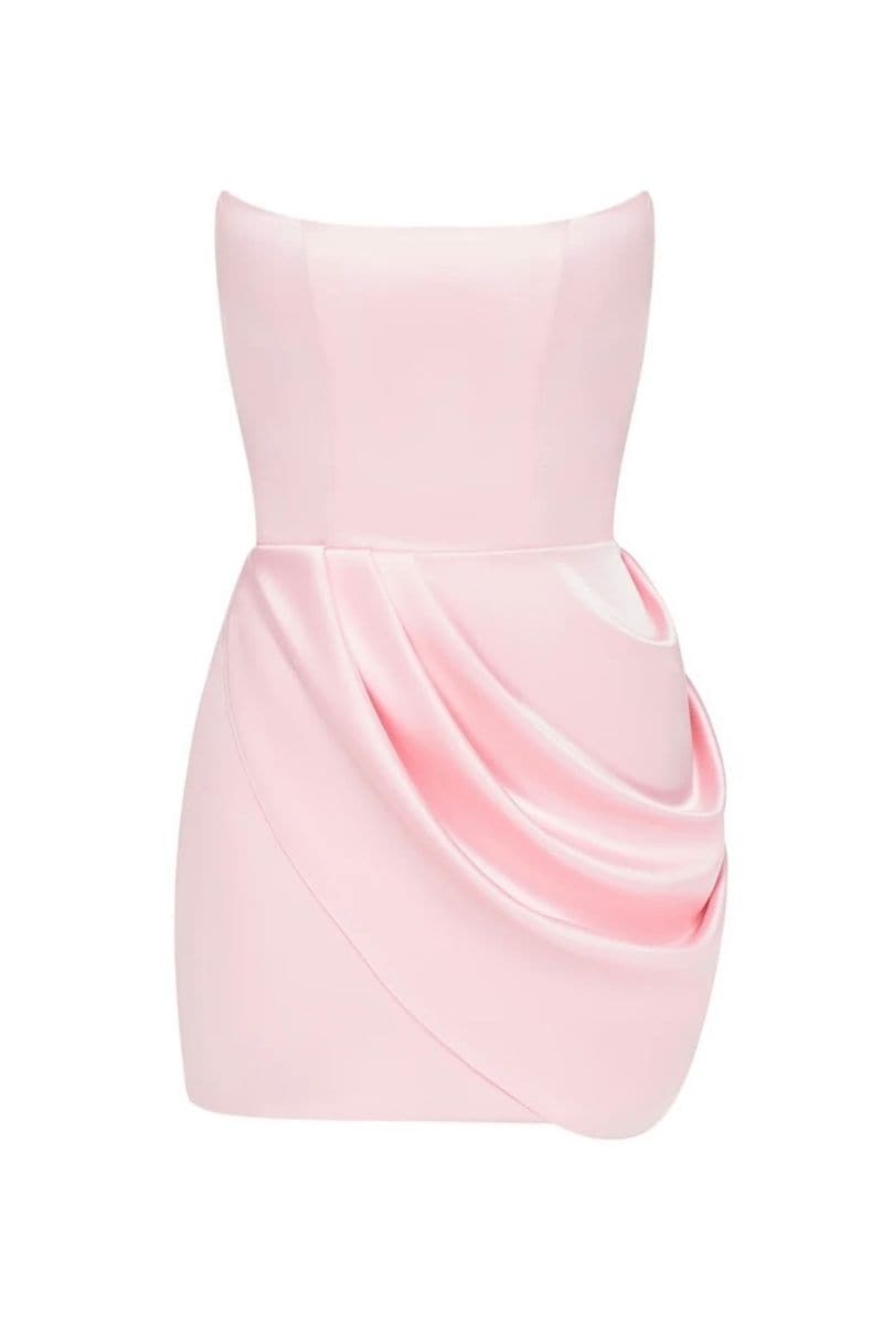 ANASTASIA SOFT PINK MINI DRESS DESIRE WITH TRAIL - CULT MIA