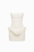 BalYKINA ivory GIA dress with matching skirt, stylish mini dress featuring elegant design and fashionable silhouette.