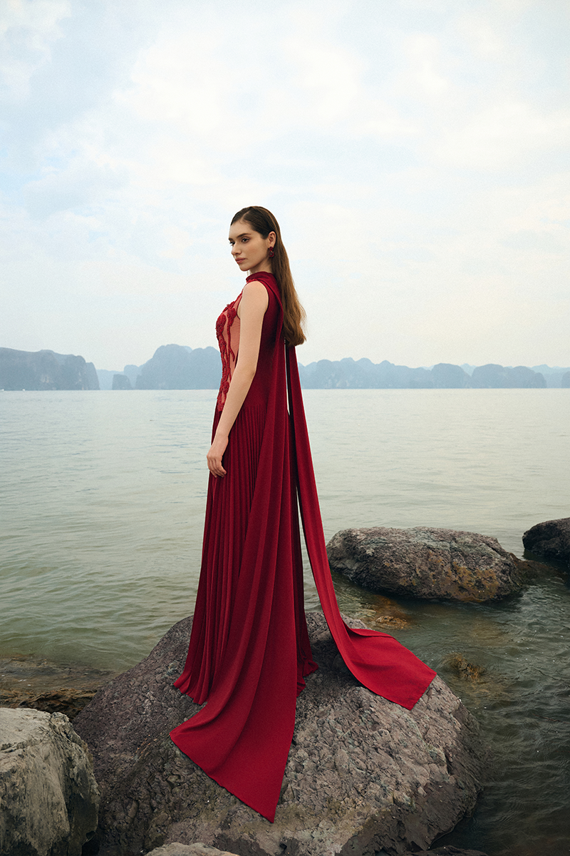GRAINY CHIFFON GOWN - CULT MIA