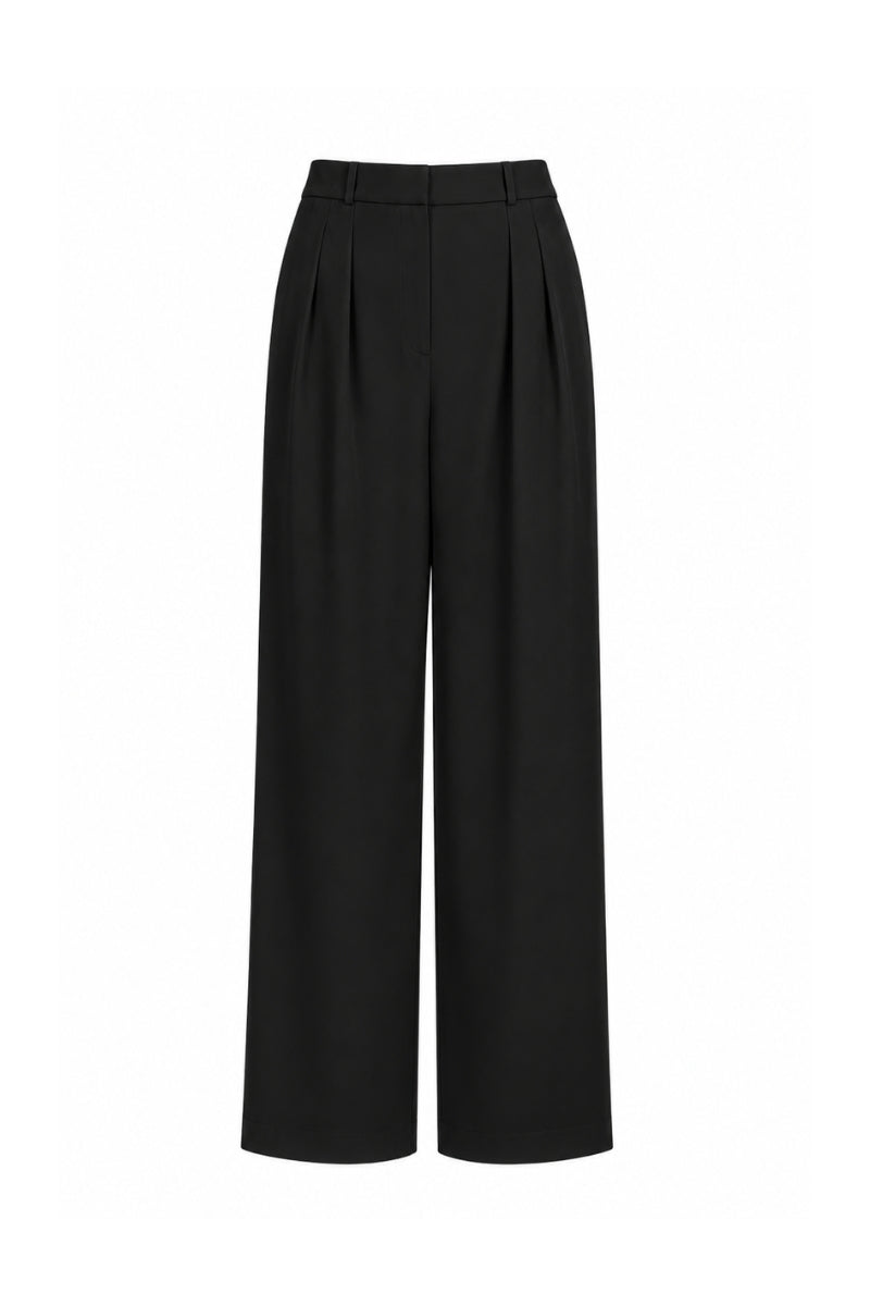 Lili Blanc Edge Trousers showing tailored pants with clean lines and a modern fit, made from smooth fabric.