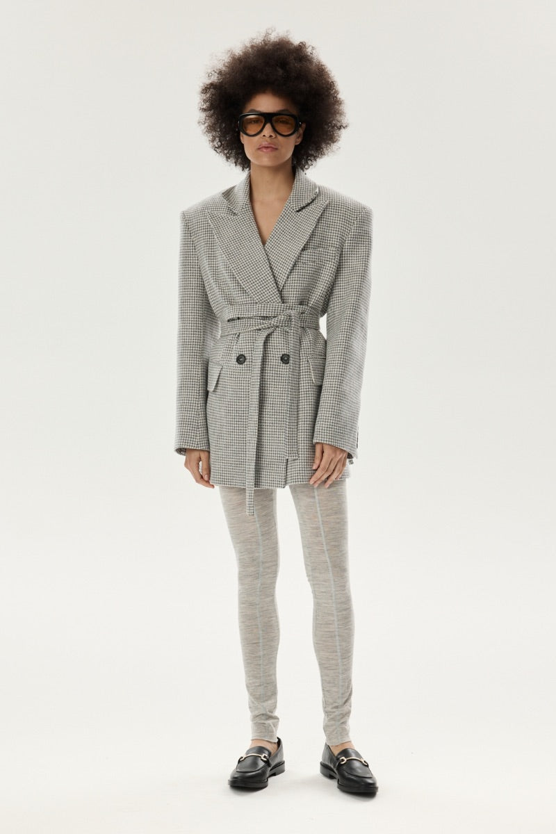 LARETAGGIO VARI wool gray blazer, tailored fit with structured lapels and classic design, suitable for formal or casual wear.