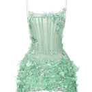 Mint Arabella tulle dress by 21Six, a stylish mini dress with delicate tulle fabric and feminine design.
