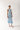 BLUE KNIT MIDI DRESS WITH FEATHERS - CULT MIA