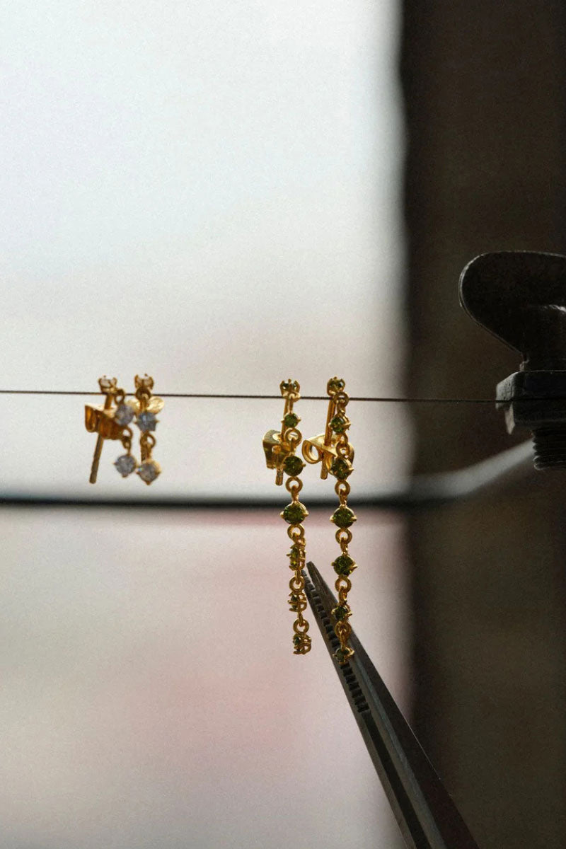 Peracas SOHO II white earrings featuring sleek, modern design with smooth finish and stylish accents.