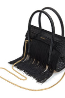 Black CELINE mini top handle bag by VIKELE STUDIO with sleek design and compact size, featuring a stylish and modern look.
