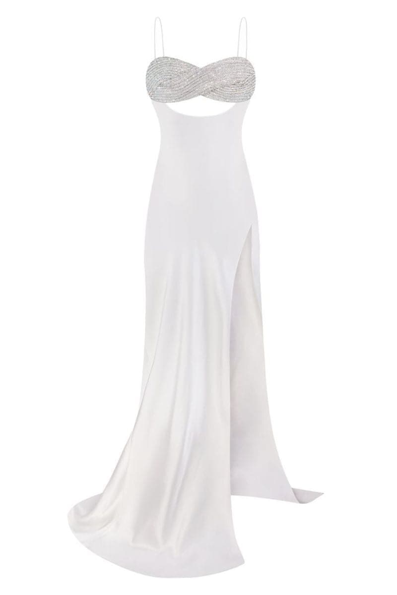 WHITE ETERNITY MAXI DRESS - CULT MIA