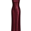 EDITH TEXTURED GOWN IN DARK CHERRY