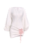 Do Long Celestial Veil Mini Dress in lightweight fabric, featuring a flowing silhouette and celestial-inspired pattern.