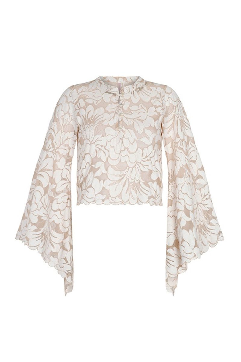 CREME CROP BLOUSE - CULT MIA