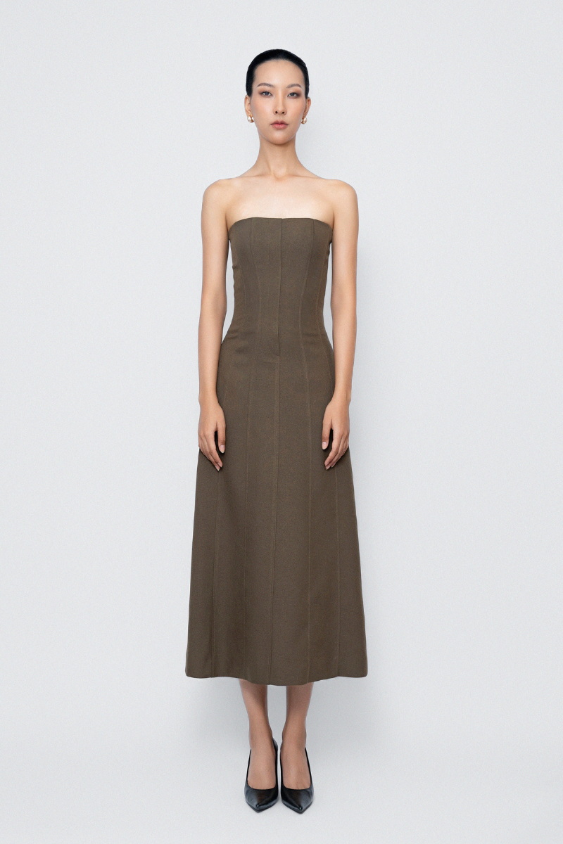 ABYSMAL CORSET DRESS IN GREEN - CULT MIA