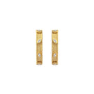 Peracas Salma hoops earrings in white, stylish round hoop jewelry with a minimalist design, perfect for everyday wear.