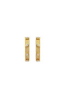 Peracas Salma hoops earrings in white, stylish round hoop jewelry with a minimalist design, perfect for everyday wear.