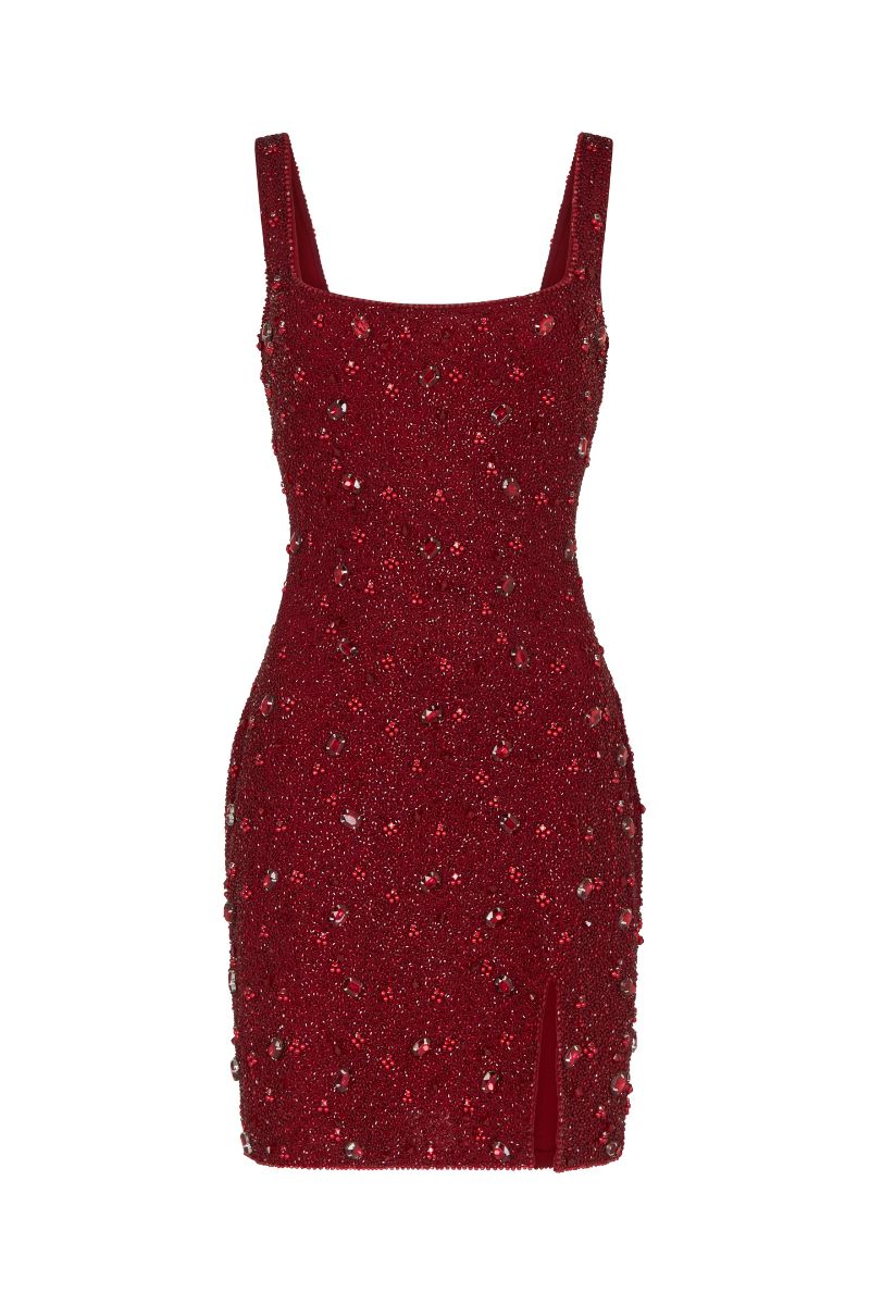 KERRI MINI DRESS IN RED - CULT MIA