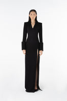 Lili Blanc cut gown maxi dress featuring a flowy silhouette and elegant design, perfect for formal occasions.