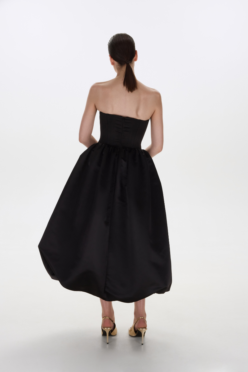 Black Violet Transformer Maxi Dress by Balykina featuring a stylish, versatile design for elegant or casual wear.
