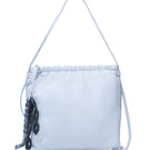 White Melissa clutch leather bag by Double A, stylish compact accessory with a sleek design and elegant finish.
