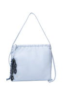 White Melissa clutch leather bag by Double A, stylish compact accessory with a sleek design and elegant finish.