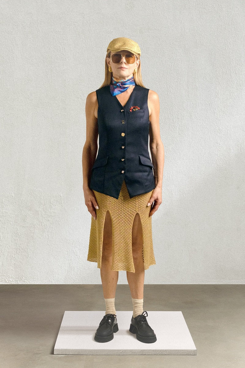 NEW LOOK VEST IN NAVY BLUE - CULT MIA