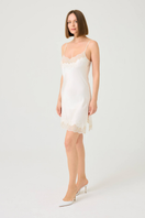 Bocan Couture Jewel Short Rayon Nightgown with elegant gold lace trim, lightweight and comfortable sleepwear for women.