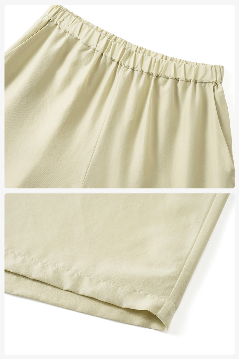 HOLIDAY IN ARLES SILK SHORT SET IN YELLOW - CULT MIA
