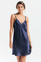 NK IMODE Dylan Urban Silk Chemise nightgown with smooth, silky fabric and elegant design, shown in a close-up image.