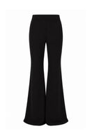 Lili Blanc flow flare trousers with wide-leg design and high waist, shown in a stylish, relaxed fit style.