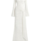 Khanum's white KELI maxi dress with flowing fabric and elegant design, ideal for casual or formal occasions.