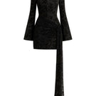 Black KALESY mini dress by Khanum's, featuring a stylish, fitted silhouette ideal for casual or evening wear.