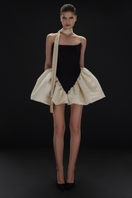 Violet two-sided mini dress by Balykina, featuring a stylish dual-side design with vibrant violet fabric and modern cut.