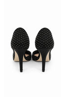 Lili Blanc Stella heel shoes with elegant pointed toe and stiletto heel, black patent leather, stylish women's dress heels