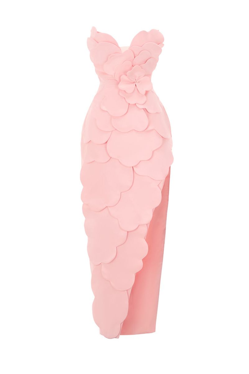 CULT MIA X HAPPY CLOTHING PEGGED SLEEVELESS TAFFETA MAXI DRESS IN PINK - CULT MIA