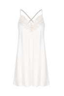 Entos white camisole nightgown with delicate fabric and lace trim, perfect for comfortable sleepwear.