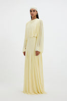Deme By Gabriella Jeanie Maxi Dress in flowing fabric, featuring a fitted bodice and long skirt for elegant summer wear.