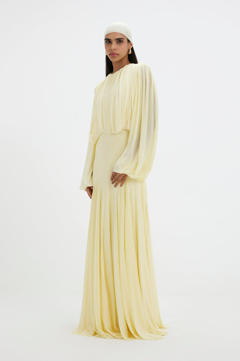 Deme By Gabriella Jeanie Maxi Dress featuring flowing fabric and floral pattern, perfect for casual or summer wear.