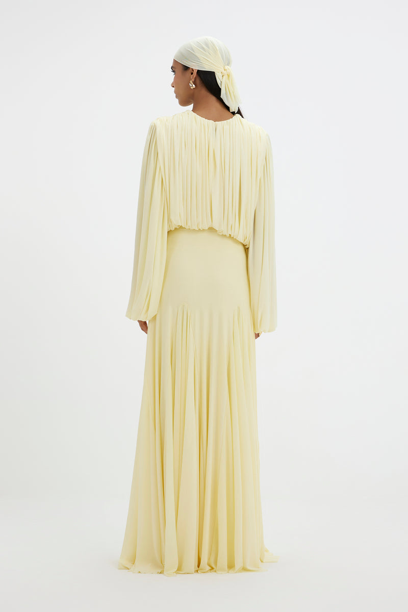 Deme By Gabriella Jeanie Maxi Dress featuring flowy fabric and floral pattern, perfect for summer or casual occasions.