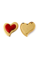 Liya Heartfelt red earrings featuring a heart-shaped design, elegant jewelry perfect for stylish accessories.